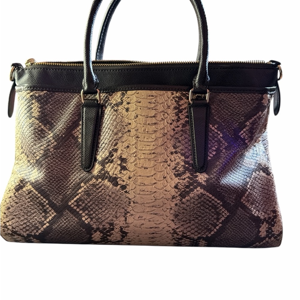 🐍 Coach Morgan Satchel in Python Embossed Leathe… - image 2